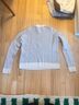 Club Monaco 100% Cashmere Stripes Gray White Cashmere Pullover Sweater Size S - photo 4