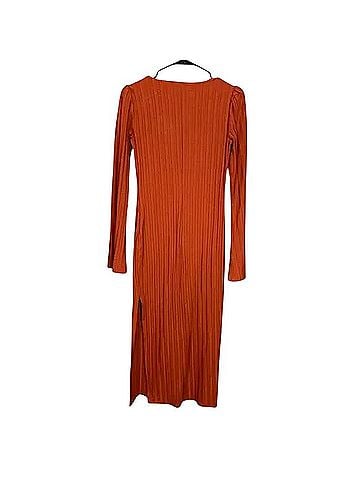 Reformation Clint Ribbed Bodycon Bell Sleeve Midi Dress Casual Dress (view 2)