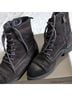 Tamaris 100% Suede Gray Brown Ankle Boots Size 6 - photo 4