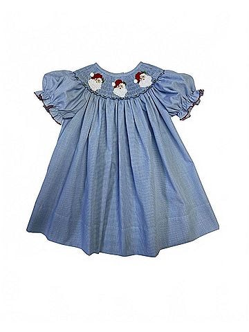 Lulu Bebe Girl's Emma Smocked Bishop Dress (view 1)