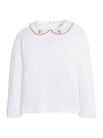 Little English Girl's Long Sleeve Pinpoint Shirt (view 1)