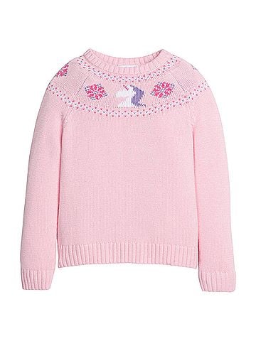 Little English Girl's Fair Isle Sweater (view 1)