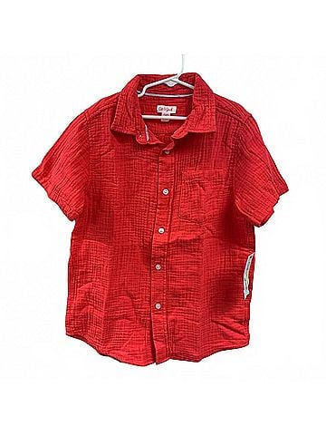 Cat & Jack 2 Short Sleeve 100% Cotton Button Up Shirt (view 1)