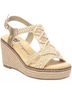 XTI Print Gold Women's Textile Open Toe Sandals Size 9 1/2 - photo 2
