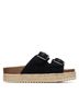 XTI Solid Black Women's Refresh Textile Sandals Size 7 - photo 1