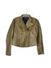 J.Crew 100% Leather Green Leather Jacket Size 0 - photo 1