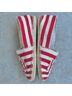 Tory Burch 100% Canvas Stripes Red White Flats Size 11 - photo 8