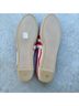 Tory Burch 100% Canvas Stripes Red White Flats Size 11 - photo 7