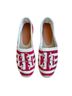 Tory Burch 100% Canvas Stripes Red White Flats Size 11 - photo 2