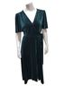 Simplee Solid Green Casual Dress Size S - photo 1