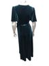 Simplee Solid Green Casual Dress Size S - photo 2