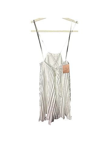 Monique Lhuillier Satin Halter Minidress Cocktail Dress (view 2)