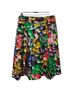 J.Crew 100% Silk Graphic Floral Pink Green Silk Skirt Size 2 - photo 2