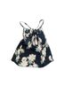 Free People 100% Polyester Floral Black Green Pink Sleeveless Blouse Size M - photo 2