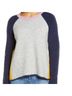 Caslon Color Block Gray Blue Yellow Pullover Sweater Size XL - photo 2