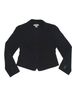 Emanuel Ungaro 55% Silk 45% Linen 100% Acetate Solid Black Blue Blazer Size 8 - photo 5