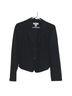 Emanuel Ungaro 55% Silk 45% Linen 100% Acetate Solid Black Blue Blazer Size 8 - photo 1