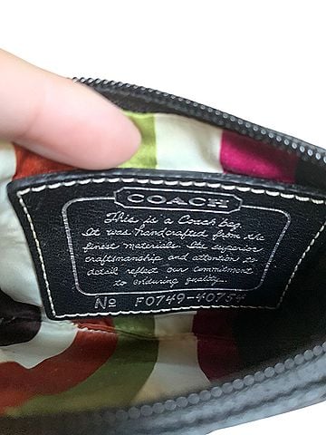 Coach Vintage The Coach Signature Collection (Black/Gunmetal) Wristlet (view 2)