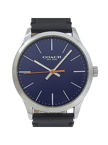 Coach Coach watch CA.118.112.1640, stainless steel, quartz, analog display, blue dial, men's. (view 1)