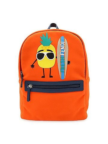 Fendi FENDI FRESH Pineapple Backpack in Orange, Neoprene and Leather, 8BZ040 (view 2)