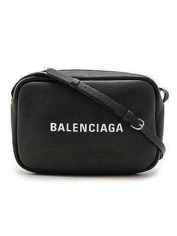 Balenciaga BALENCIAGA EVERYDAY Camera Bag S Shoulder Pochette Leather Black White 489812 (view 1)