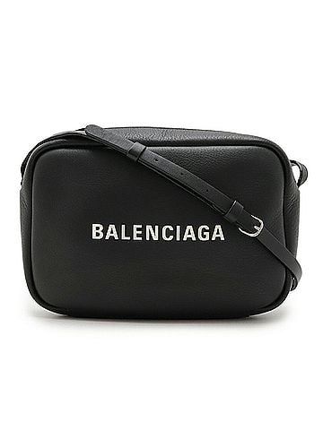 Balenciaga BALENCIAGA EVERYDAY Camera Bag S Shoulder Pochette Leather Black White 489812 (view 2)