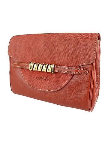 Loewe LOEWE Loewe Velazquez Twist Clutch Bag Leather Vermillion Series Second (view 2)