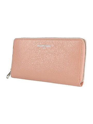 Balenciaga BALENCIAGA Balenciaga exclusive long wallet 419805 leather pink beige round zipper (view 2)