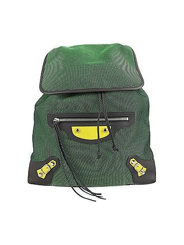 Balenciaga BALENCIAGA Balenciaga Traveler S Backpack Daypack 382830 Nylon Canvas Leather Green Black Rucksack (view 1)