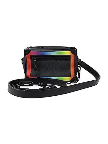 Louis Vuitton LOUIS VUITTON Louis Vuitton Mini Soft Trunk Taiga Shoulder Bag M30351 Leather Black Rainbow Pochette 2412063010061R1 (view 1)