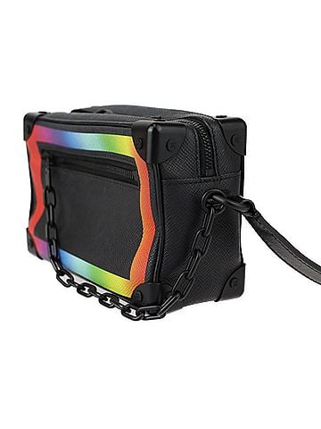 Louis Vuitton LOUIS VUITTON Louis Vuitton Mini Soft Trunk Taiga Shoulder Bag M30351 Leather Black Rainbow Pochette 2412063010061R1 (view 2)