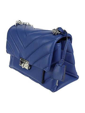 Michael Kors Michael Kors CECE Medium Quilted Leather Convertible Shoulder Bag 30T9S0EL8L Lamb Blue Flap Chain (view 2)