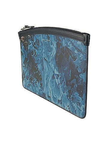 Dunhill dunhill clutch bag duke marble small zip folio DU19R3850MR472 blue leather men's pouch second (view 2)