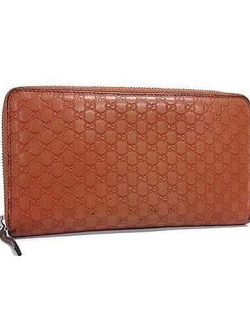 Gucci GUCCI Micro Guccissima Organizer Long Wallet 233194 Brown Leather Round for Men and Women (view 1)
