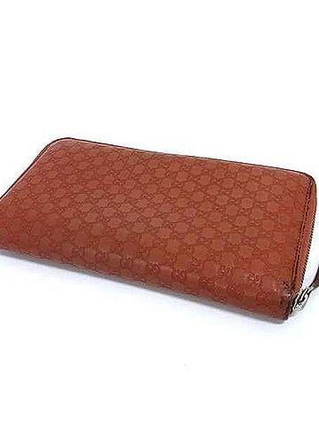 Gucci GUCCI Micro Guccissima Organizer Long Wallet 233194 Brown Leather Round for Men and Women (view 2)