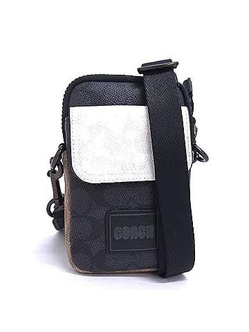Coach COACH Pacer Convertible Shoulder Bag 4959 in Gray, Black, Beige, and White Leather for Men Women, Signature (view 1)