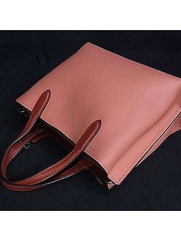 Coach COACH Willow Tote 24 Colorblock Pink Leather Shoulder Bag C8561 (view 2)