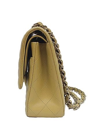 Chanel CHANEL A01112 Pistachio Green Caviar Leather Double Flap Matelassé 25 Shoulder Bag (Pistachio Green) - Women's (view 2)