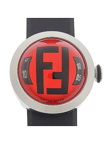 Fendi Fendi FENDI Bousla 8010L Red Dial Stainless Steel/Rubber Quartz Battery Approx. 27mm Women's Watch (view 1)