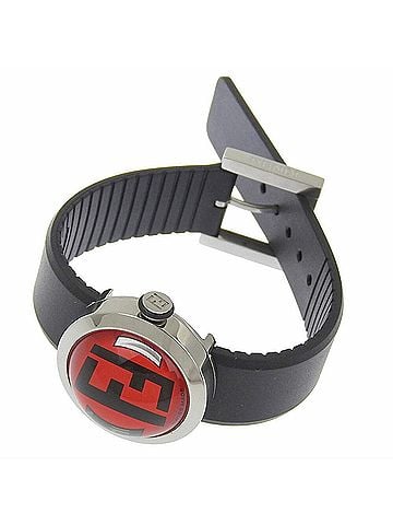 Fendi Fendi FENDI Bousla 8010L Red Dial Stainless Steel/Rubber Quartz Battery Approx. 27mm Women's Watch (view 2)