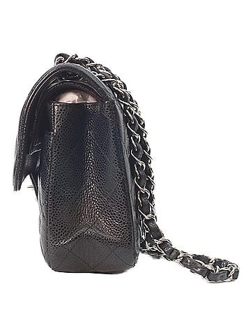 Chanel CHANEL A01113 Black Caviar Leather Silver Hardware Double Flap Matelassé 23 Chain Shoulder Bag for Women (view 2)