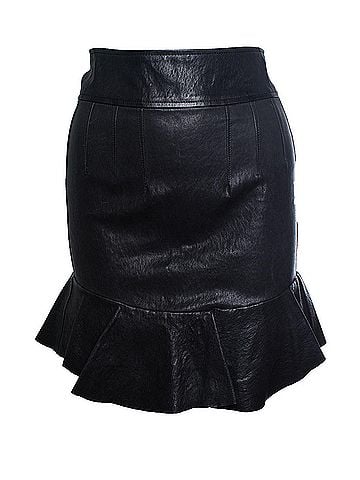Isabel Marant Isabel Marant, leather skirt with ruffle stroke (view 1)