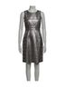 Tory Burch Graphic Silver Black Cocktail Dress Size 2 - photo 1