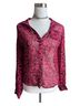 Baraschi 100% Silk Floral Pink Button-Down Shirt Size S - photo 1
