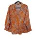 Unique Spectrum 100% Cotton Floral Orange Button-Down Shirt Size 2X - photo 1