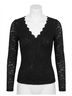 Z Supply Print Black Nightfall Lace Bodysuit Size L - photo 1