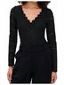 Z Supply Print Black Nightfall Lace Bodysuit Size L - photo 2
