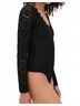 Z Supply Print Black Nightfall Lace Bodysuit Size L - photo 3