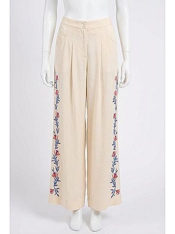 Johnny Was Elizabeth Wide Leg Pleat Pant (view 1)