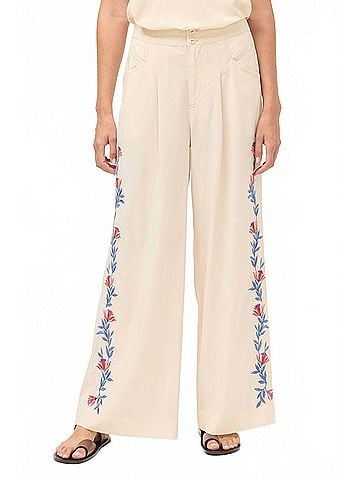 Johnny Was Elizabeth Wide Leg Pleat Pant (view 2)